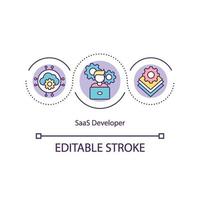 SaaS developer concept icon vector