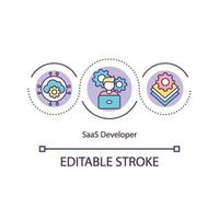 SaaS developer concept icon vector