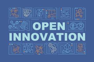 Open digital innovation word concepts banner vector