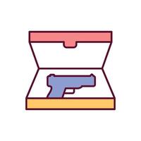 Collectible gun RGB color icon vector