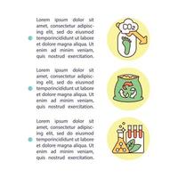 Composting benefits concept icon with text vector