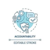 Accountability concept icon vector