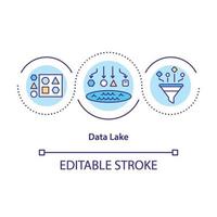Data lake concept icon vector