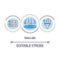 Data lake concept icon vector