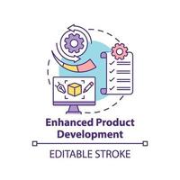 Enhanced product development concept icon vector