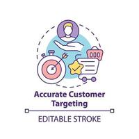 Accurate customer targeting concept icon vector