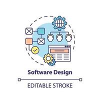 Software design concept icon vector