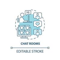 Chat rooms concept icon