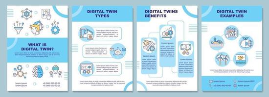 Digital twin brochure template vector