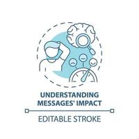 Understanding messages impact concept icon vector