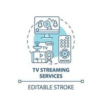 TV streaming services concept icon vector