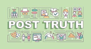 Post truth word concepts banner vector