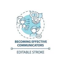 Becoming effective communicators concept icon vector