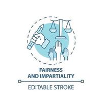 Fairness and impartiality concept icon vector