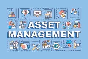 Asset management word concepts banner vector