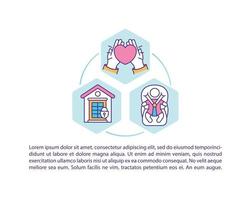 Child care concept icon with text vector