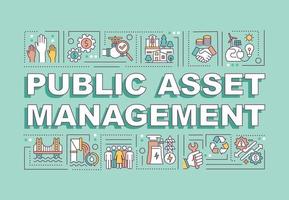 Public asset management word concepts banner vector