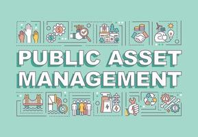 Public asset management word concepts banner vector