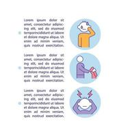 Abuse and violence signs in children concept icon with text vector