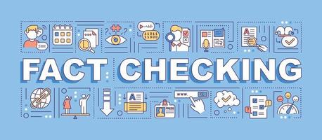 Fact checking word concepts banner vector
