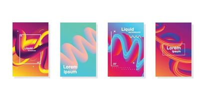 Minimal annual report of bright color design vector