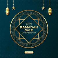 ramadan sale ads banner design vector