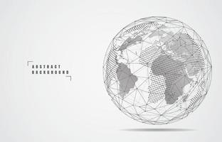 conexión de red global. concepto de composición de puntos y líneas del mapa mundial de negocios globales. ilustración vectorial vector