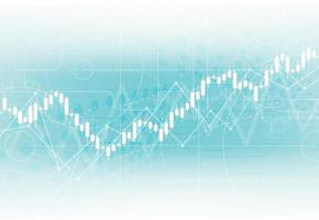 Business candle stick graph chart of stock market investment trading on white background design. Bullish point, Trend of graph. Vector illustration