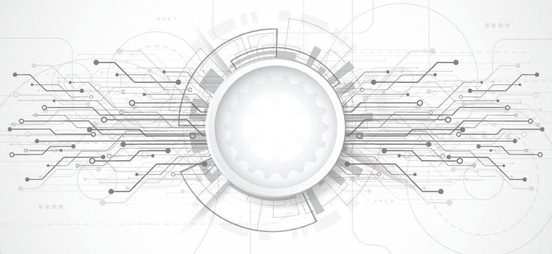 Abstract 3d design background with technology dot and line circuit board texture. Modern engineering, futuristic, science communication concept. Vector illustration