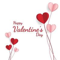 feliz día de San Valentín. con la composición creativa del amor de los corazones. ilustración vectorial vector