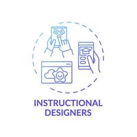 Instructional designers concept icon vector