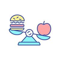 Choose healthy food RGB color icon vector