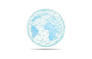 Global network connection. World map point and line composition concept of global business. Vector Illustration