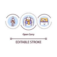 Open carry concept icon vector