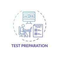 Test preparation concept icon vector