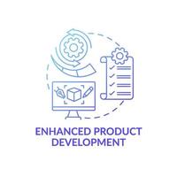 Enhanced product development concept icon vector