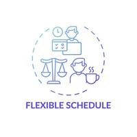 Flexible schedule concept icon vector