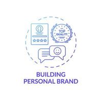 Building personal brand concept icon vector