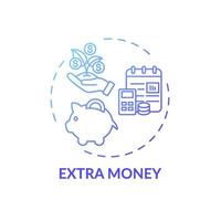 Extra money concept icon vector