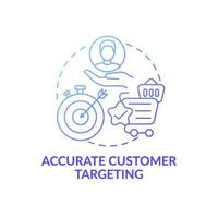 Accurate customer targeting concept icon vector