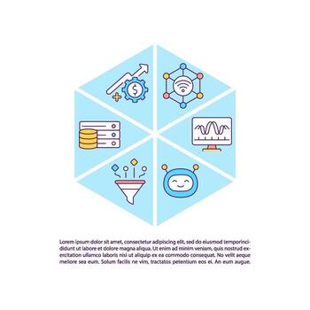 Advanced human-machine interfaces concept icon with text vector