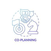 Co-planning concept icon vector