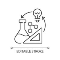 Creativity in STEM linear icon vector