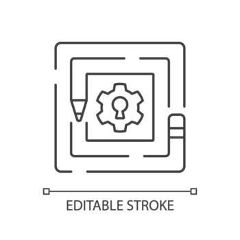 Taking on challenges linear icon vector