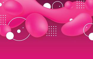 Abstract Fluid Shapes in Vivid Pink Colors Background vector