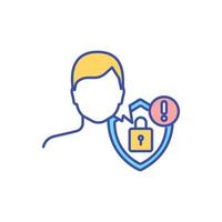 Privacy concern RGB color icon vector