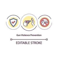 Gun violence prevention concept icon vector