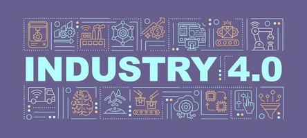 Industrial internet of things word concepts banner vector