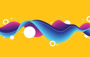 Cheerful Color of Waves and Circles Background Concept vector