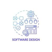 icono del concepto de diseño de software vector